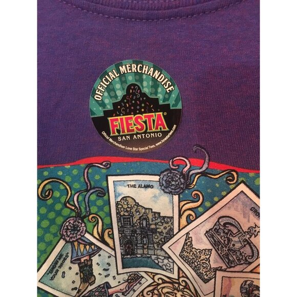 San Antonio Texas Fiesta April 2014 Loteria Graphic T Shirt Men size Large Bingo - Picture 6 of 7